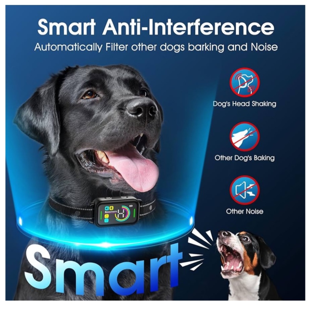 DINJOO Dog Bark Collar, Rechargeable Anti Barking Training Collar - Picture 6 of 7